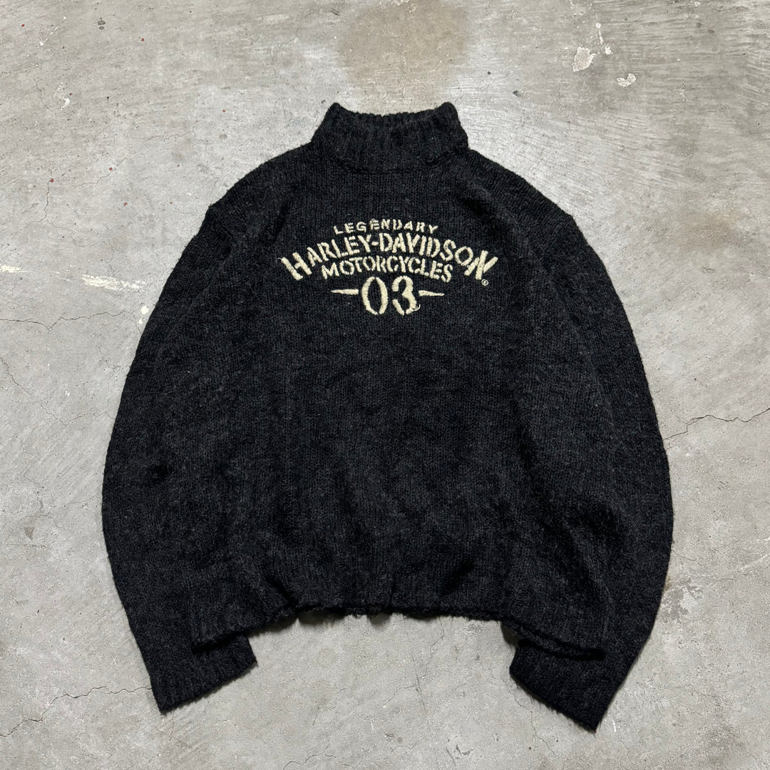 Used clothing HARLEY-DAVIDSON/Harley Davidson/High neck acrylic knit sweater/Size 2XL