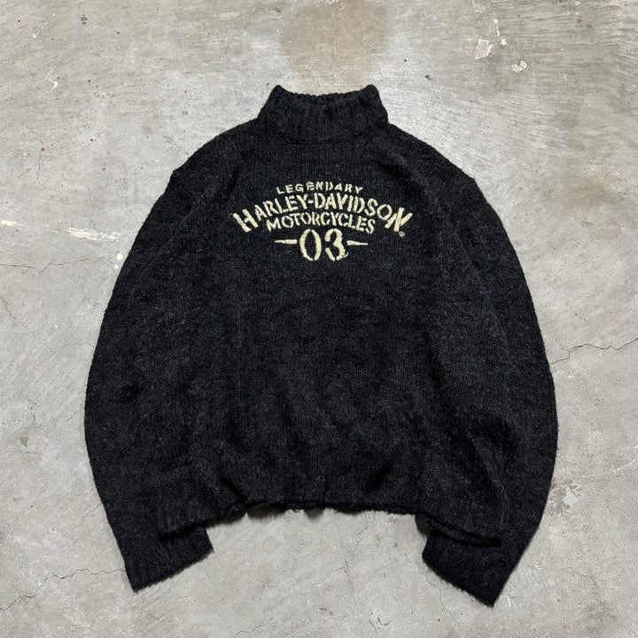 중고 의류 Harley-Davidson/Harley Davidson/High Neck Acrylic Knit Sweater/Size 2XL