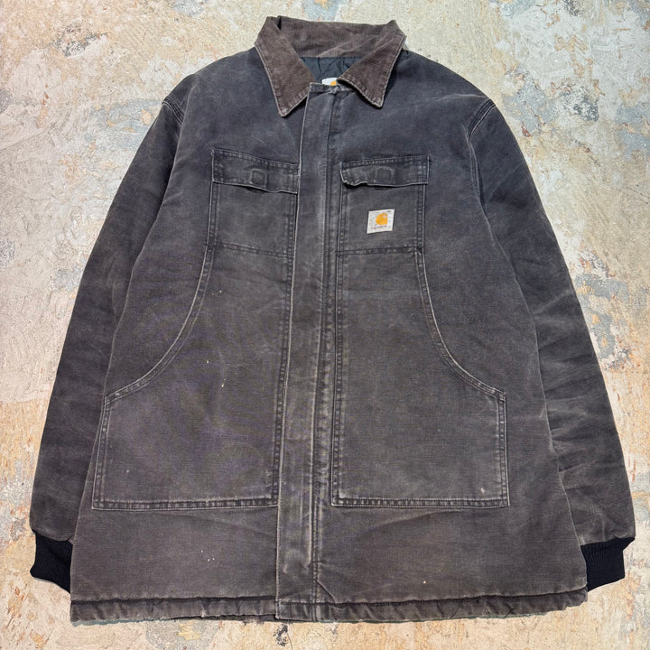 古着 carhartt/ カーハート/ トラディショナルコート/ 裏地キルティング/ 襟コーデュロイ/ サイズ3XL相当