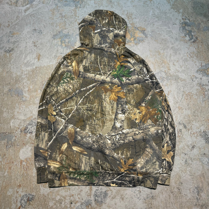 旧衣服LINCOLN OUTFITTERS/林肯OUTFITTERS/ Real Tree Pattern Pull Over Parker / 真实树图案套衫连帽衫/尺寸L