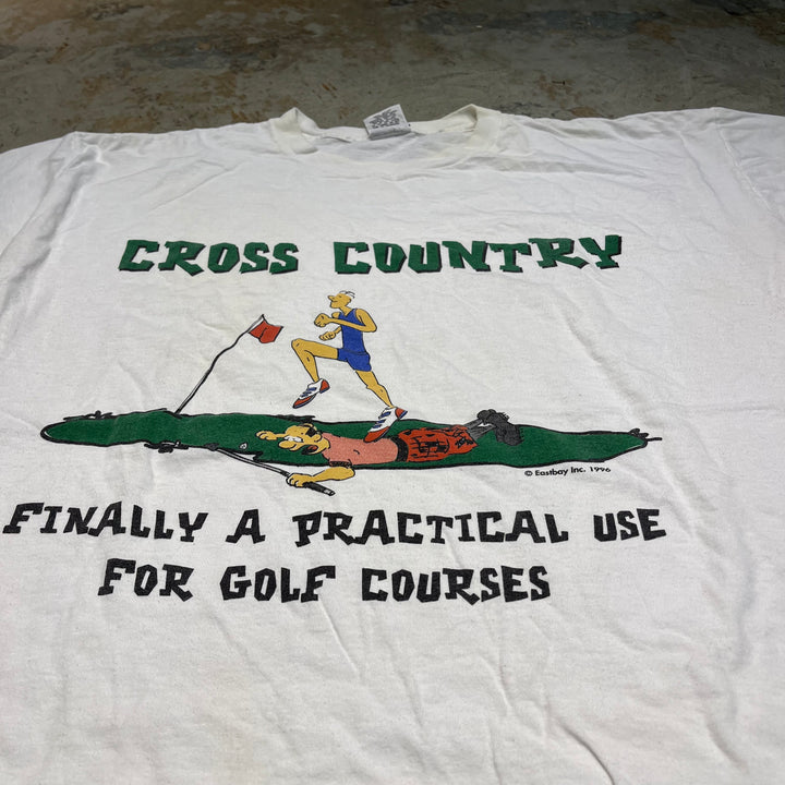 #4297 Unknow/short sleeve t-shirt Tee/シングルステッチ/CROSS COUNTRY/半袖Tシャツ/90's/MADE IN USA/サイズXL