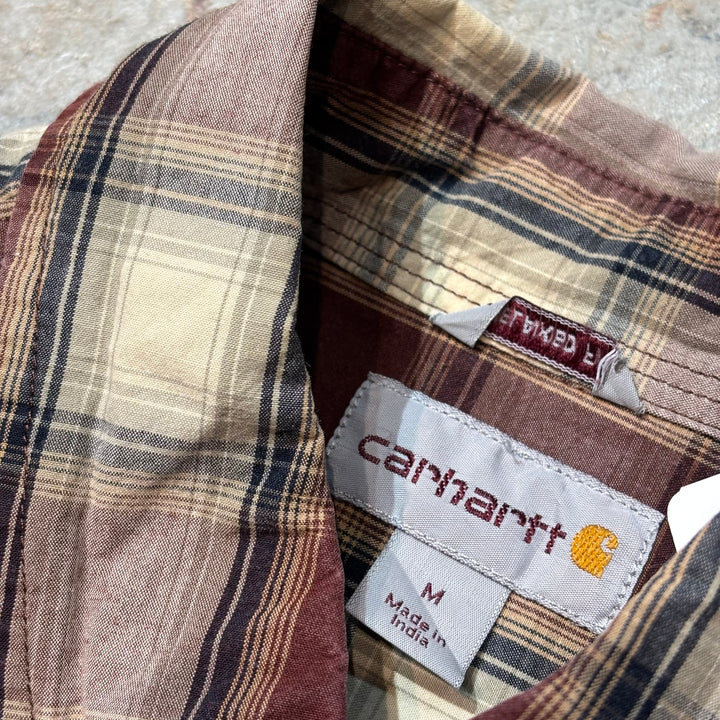 古着 carhartt/カーハート/ ボタンダウン長袖シャツ/ チェック柄/ サイズM