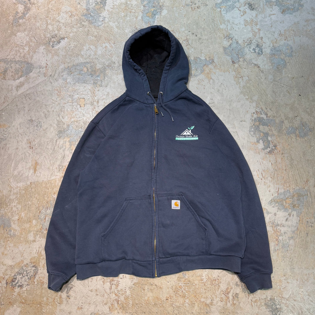 古着 Carhartt/ カーハート/ ジップアップパーカー/ 企業ロゴ/ サイズL
