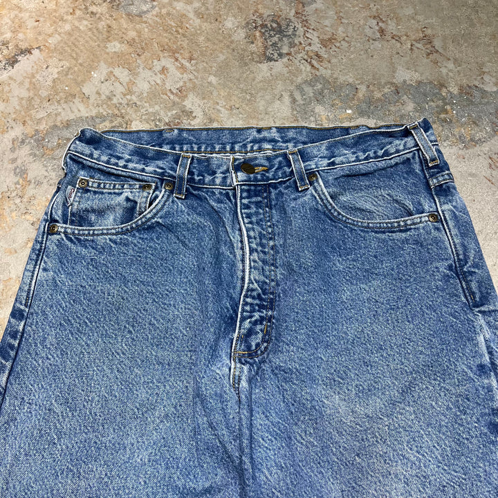 #4224 古着 Carhartt/カーハート / Denim Pants/デニムパンツ /ジーンズ / 裏地チェック/34×30