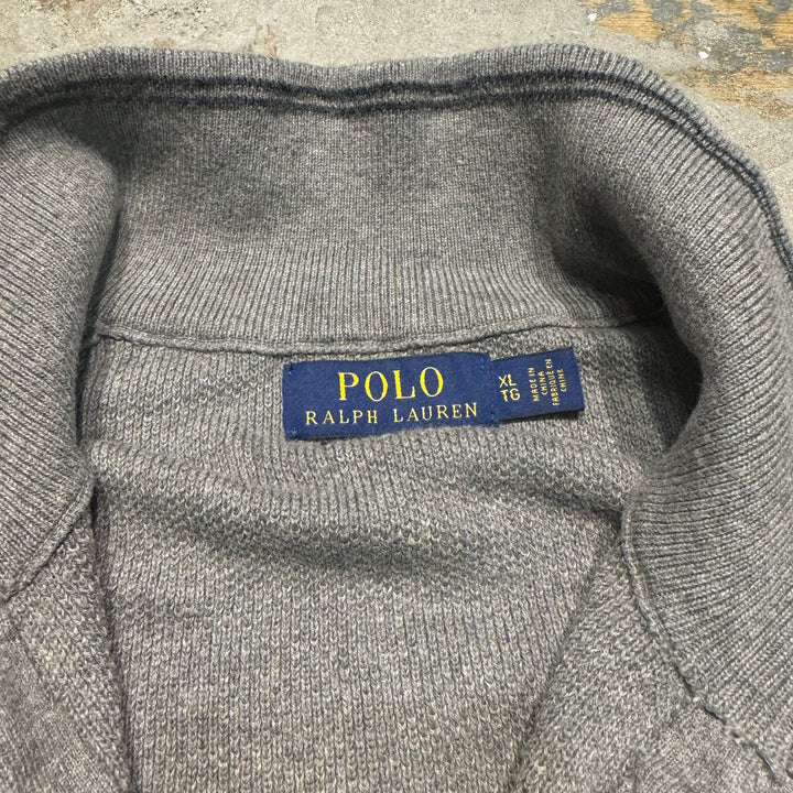 旧衣POLO by Ralph Lauren/ POLO拉尔夫劳伦/半拉链针织毛衣/尺码XL