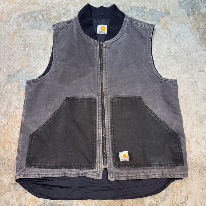 古着 Carhartt/ カーハート/ ダックベスト/ ダック地/ 裏地キルティング/ サイズM