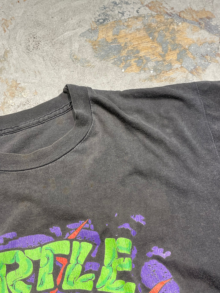 #MA159 古着 90's ミュータント・タートルズ / アメリカ・テレビアニメ / ヴィンテージ シングルステッチ プリントTシャツ/サイズXL相当
