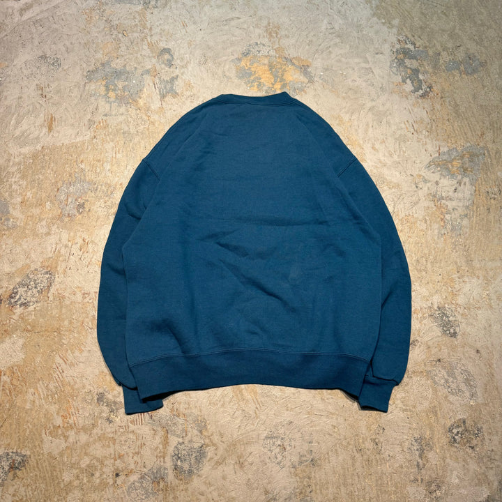 미국 80 년대에서 만든 중고 의류 ~ Russell Athletic/ Russell Athletic/ Blank Crew Neck Sweatshirt/ Plain/ Front V Gusset/ Size L