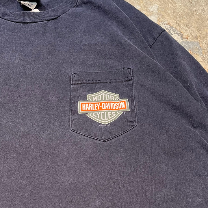 古着 USA製 Harley-Davidson/ハーレーダビッドソン/ プリントロングTシャツ/ サイズ2XL