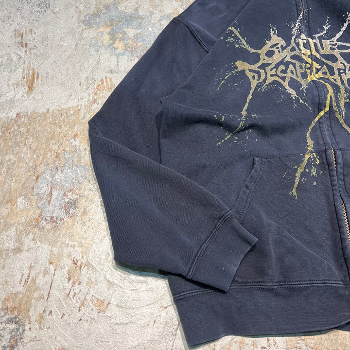 #4024古着 FRUIT OF THE LOOM/フルーツオブザルーム/The Anthropocene Extinction/ジ・アンスロポシーン・エクスティンクション/Zip Parka/ジップパーカー/サイズL