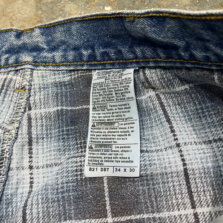 #4224 古着 Carhartt/カーハート / Denim Pants/デニムパンツ /ジーンズ / 裏地チェック/34×30