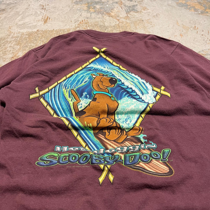 #4678 古着 scooby-doo!/スクービー ・ドゥー/short sleeve print t-shirt Tee/半袖プリントTシャツ/USA製/スクービープリント/サイズXL