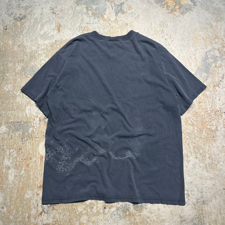 빈티지 드래곤 / 드래곤 2000 / 빈티지 싱글 스티치 인쇄 티셔츠 / 크기 XL