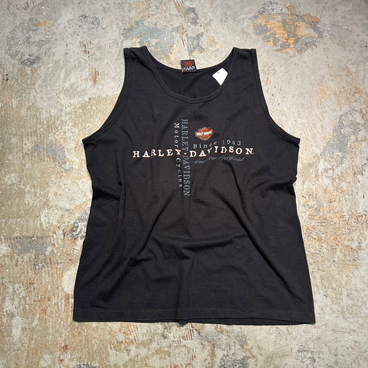 古着 USA製 Harley-Davidson/ハーレー ダビッドソン カナダ ユーコン・テリトリー プリントTシャツ サイズXL