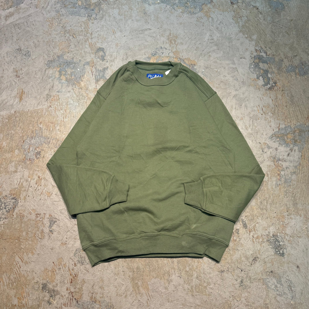 Used clothing PLUMA by RUSSELL ATHLETIC/ Blank crew neck sweatshirt/ Plain/ Front V gusset/ Size M