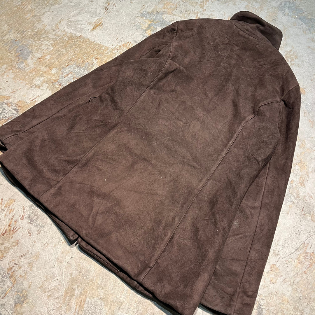 #3173 Vintage Calvin Klein/front button shearling jacket/front button shearling jacket/size S