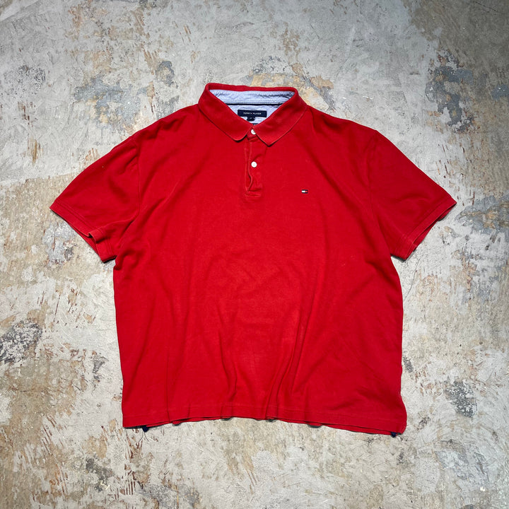 #4358 빈티지 Tommy Hilfiger/S/S 폴로 셔츠/세미 폴로 셔츠/커스텀 피트/사이즈 XL
