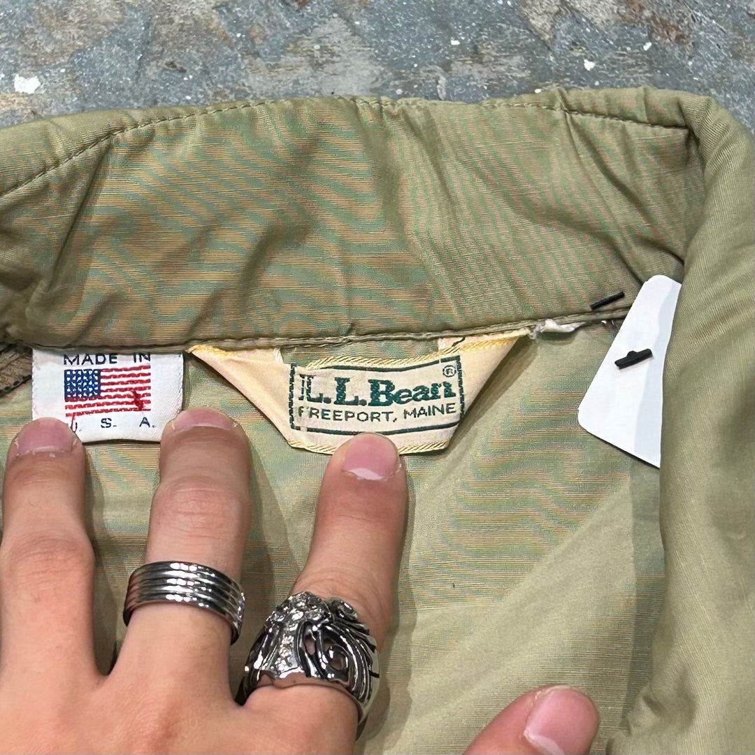 Used clothing Made in USA / 70's to 80's L.L.Bern / LL Bern / Half zip nylon jacket / Equivalent to size L