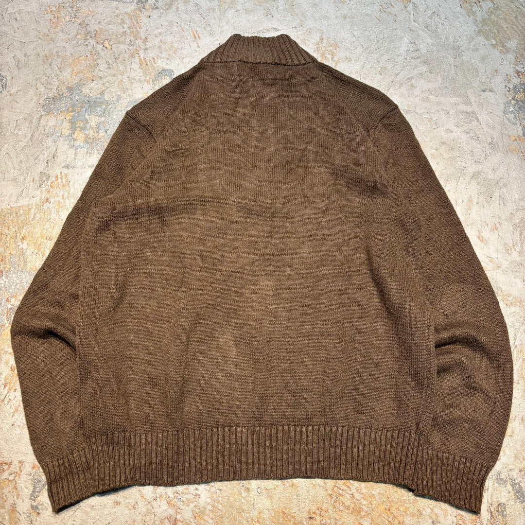 Used clothing 90's ~ POLO by Ralph Lauren/ Polo Ralph Lauren/ Half zip knit sweater/ Size M
