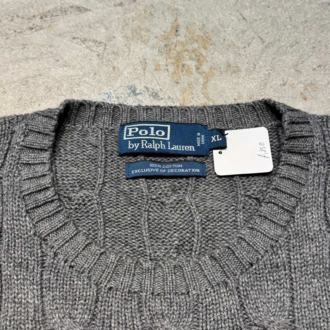 古着 90's~ Polo by Ralph Lauren/ポロラルフローレン / ケーブルニットセーター /サイズXL