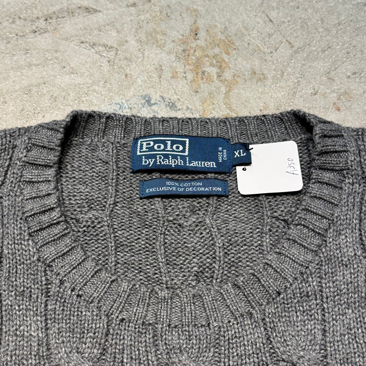 古着 90's~ Polo by Ralph Lauren/ポロラルフローレン / ケーブルニットセーター /サイズXL