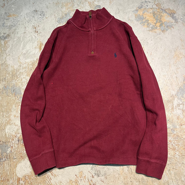 #3894 Ralph Lauren/Cotton Knit Half Zip Swiever Cotton Knit Half Zip/Size M의 사용 의류 폴로