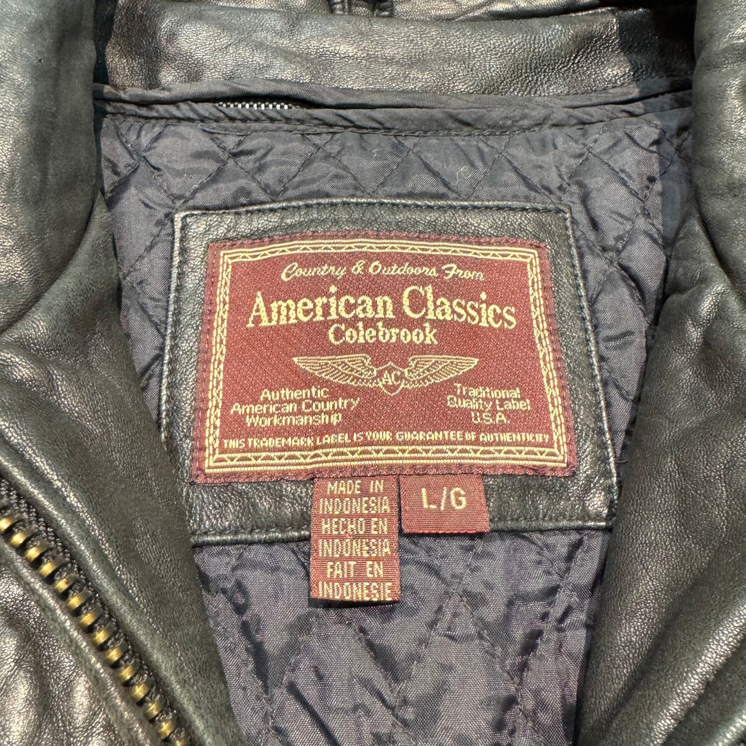 古着 American Classics/ アメリカンクラシックス/ 本革ジップアップレザージャケット/ サイズL