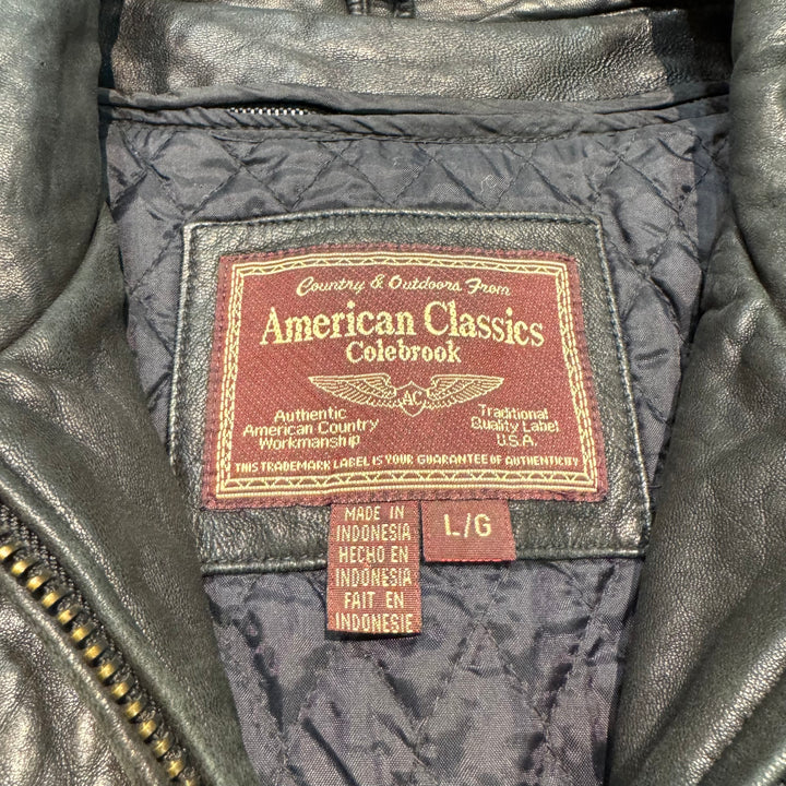 古着 American Classics/ アメリカンクラシックス/ 本革ジップアップレザージャケット/ サイズL