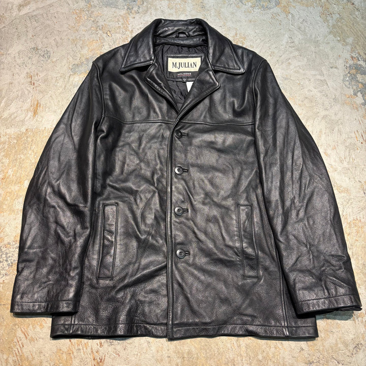 古着 WILSONS LEATHER/ ウィルソンズレザー/ 本革レザーハーフコート/ 牛革/ サイズM