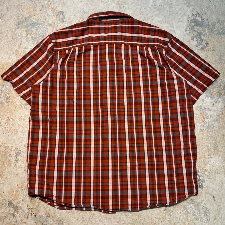 Used clothing carhartt/Carhartt/Button-down short sleeve shirt/Checked pattern/Size XL