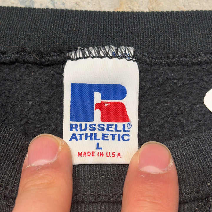 미국 80 년대에서 만든 중고 의류 ~ Russellathletic/ Russell Athletic/ Blank Crew Neck Wekeshirt/ Plain/ Size L