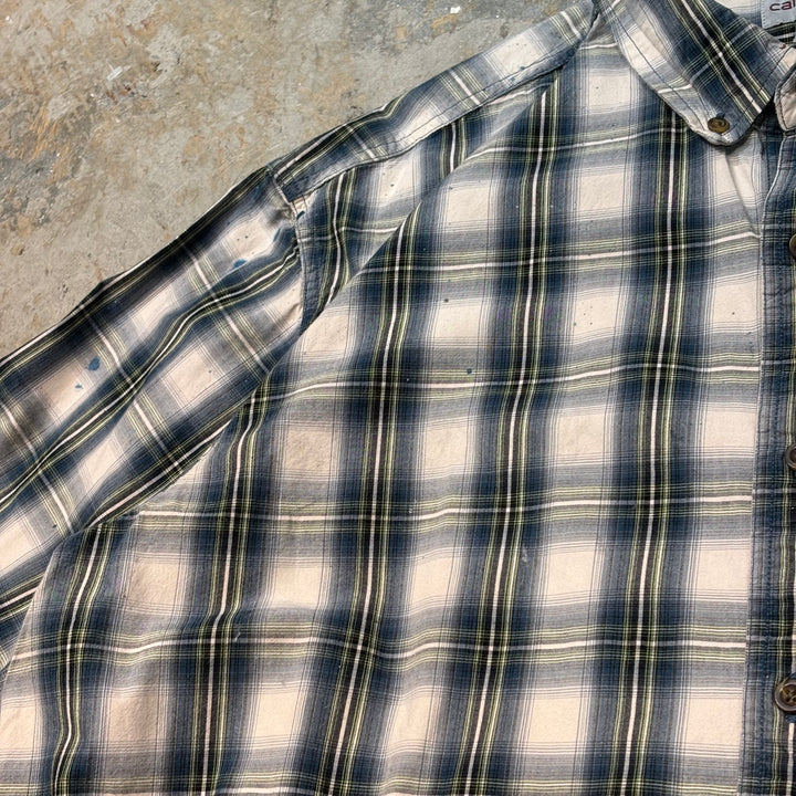 Used clothing carhartt/Carhartt/Button-down long sleeve shirt/Checked pattern/Size 2XL