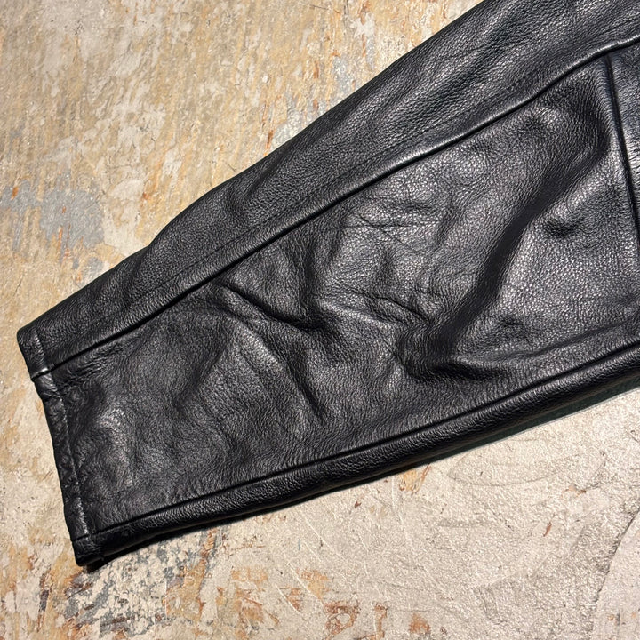 古着 WILSONS LEATHER/ ウィルソンズレザー/ 本革ジップアップレザージャケット/ 牛革/ サイズL