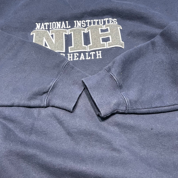 #4131 古着 Unknow/Crew Neck Sweat/クルーネックスウェット/NATIONAL INSTITUTES NIH OF HEALTH/企業ロゴ/サイズL