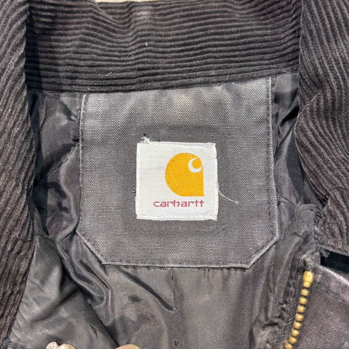 중고 의류 Carhartt/ 전통적인 코트/ 오리 직물/ 코듀로이 라이닝/ 크기 L에 해당합니다.