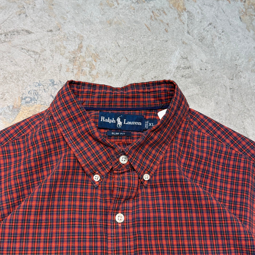 古着 Ralph Lauren/ ラルフ ローレン/ ボタンダウン長袖シャツ/ チェック柄/ サイズXL