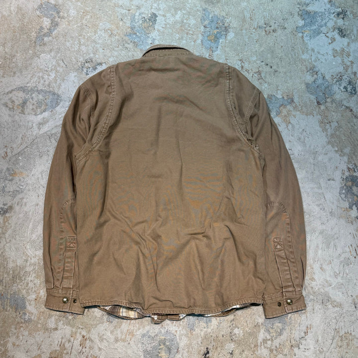 Used clothing CARHARTT/Carhartt/Canvas shirt jacket/Check lining/Size L
