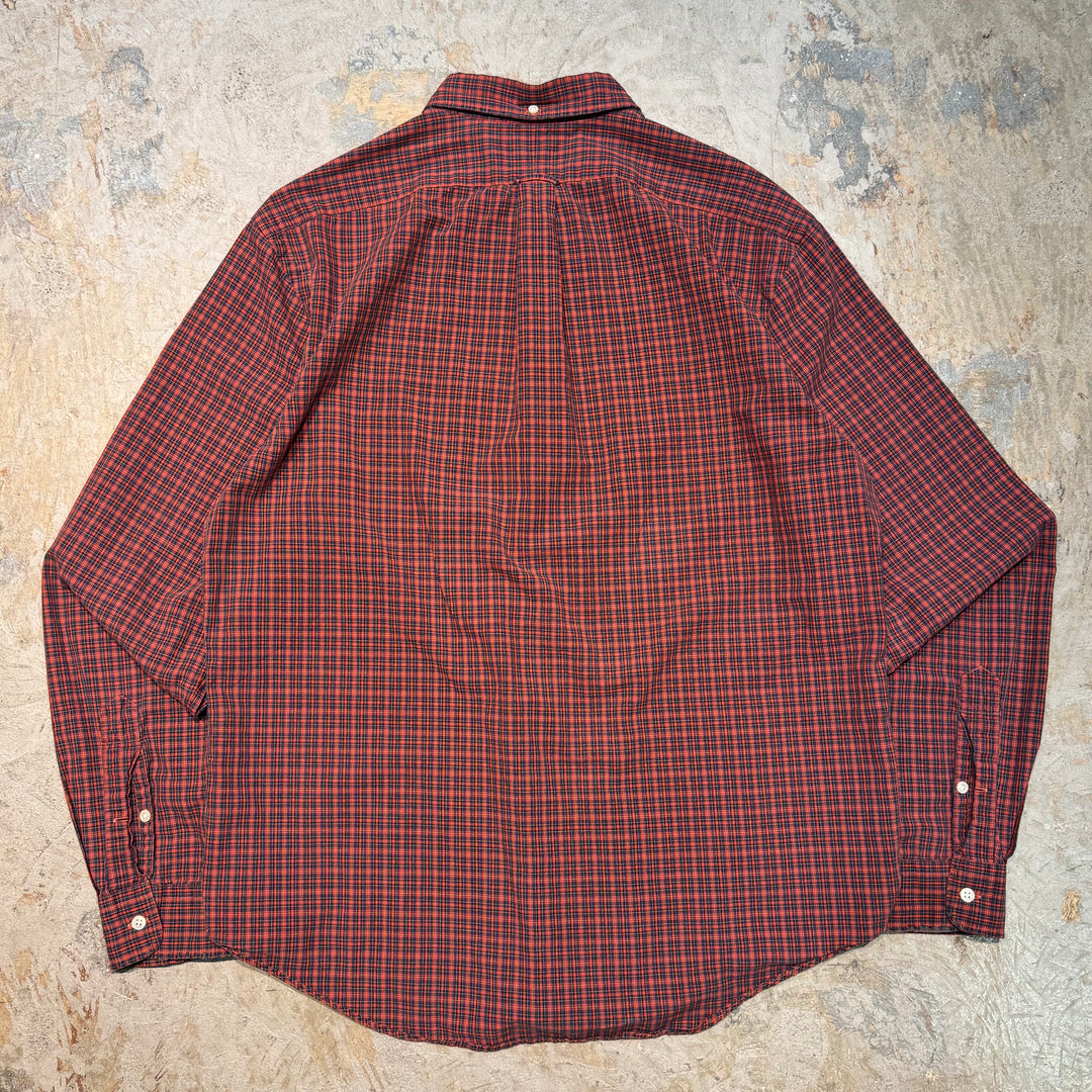 古着 Ralph Lauren/ ラルフ ローレン/ ボタンダウン長袖シャツ/ チェック柄/ サイズXL