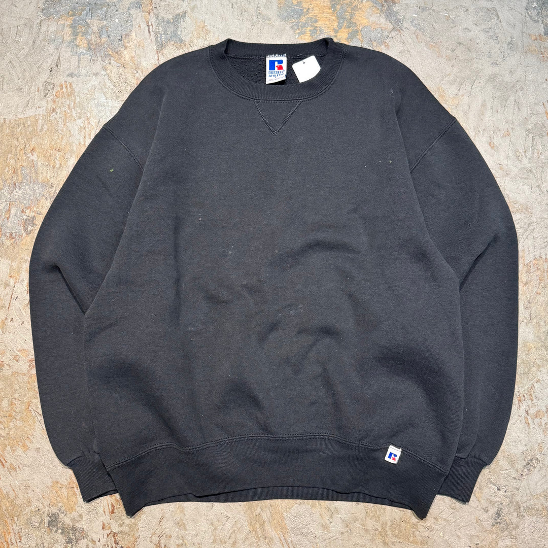 Used clothing Made in USA 80's~ RUSSELLATHLETIC/ Russell Athletic/ Blank Crew Neck Sweatshirt/ Plain/ Size L