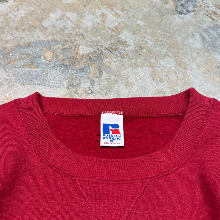 Used clothing 80's~ RUSSELLATHLETIC/Russell Athletic/Crew neck sweatshirt/Plain/Size XL