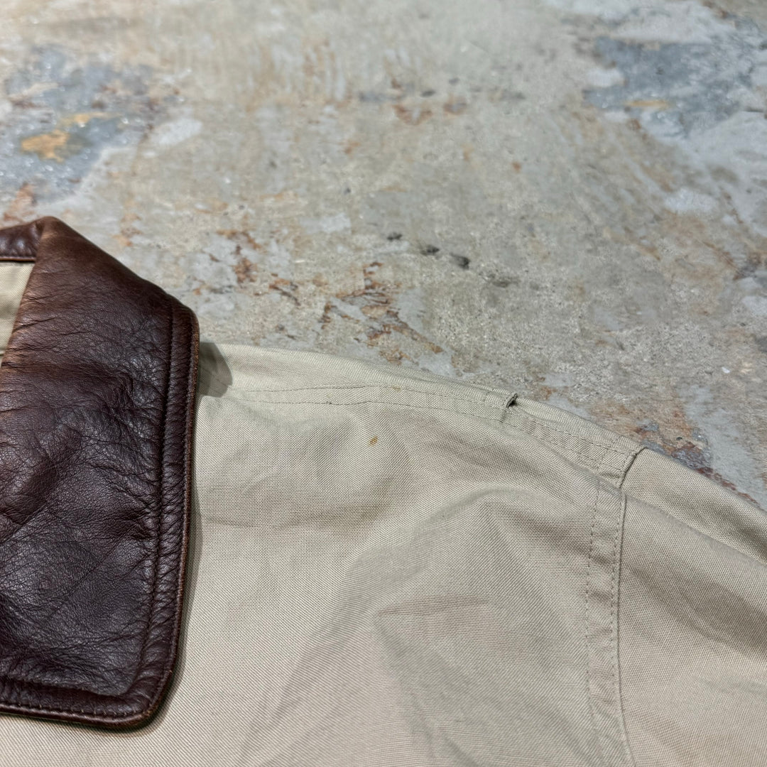 Used clothing 90's L.L.Bean/ L.Bean/ Leather collar switch/ Hunting jacket/Size M