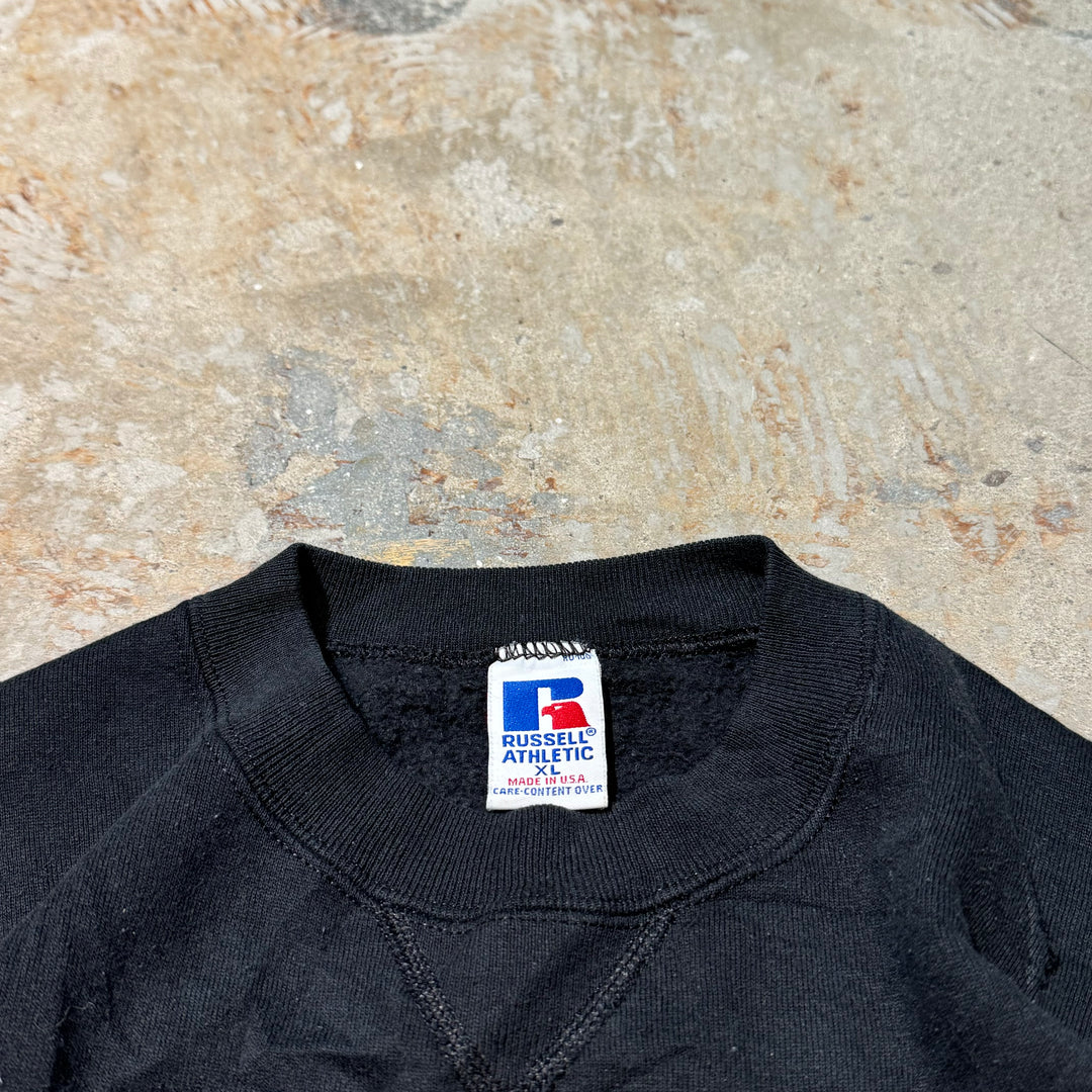 #MA313 Used clothing Made in USA 80's / RUSSELL / Russell / PURDUE / Purdue University / Old English / College Logo Sweatshirt / Size XL