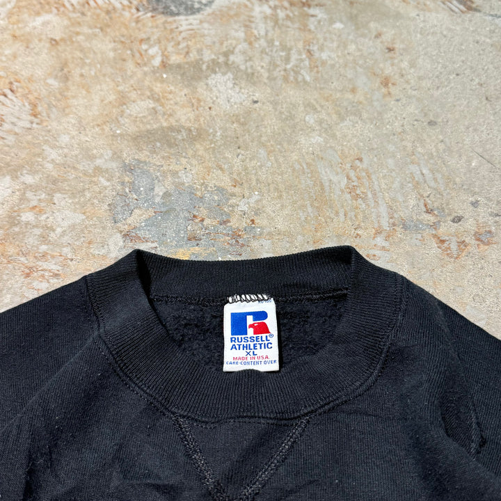 #MA313 Used clothing Made in USA 80's / RUSSELL / Russell / PURDUE / Purdue University / Old English / College Logo Sweatshirt / Size XL