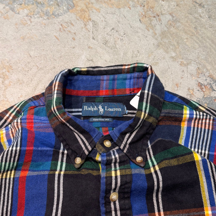 古着 Ralph Lauren/ ラルフ ローレン/ ボタンダウン長袖シャツ/ チェック柄/ サイズXL相当