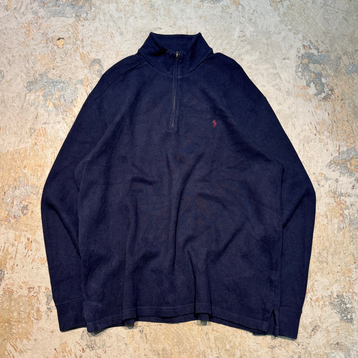 Ralph Lauren/ Polo Ralph Lauren/ Half Zip Knit Sweater/ Cotton 니트/ 크기 L의 중고 의류 폴로