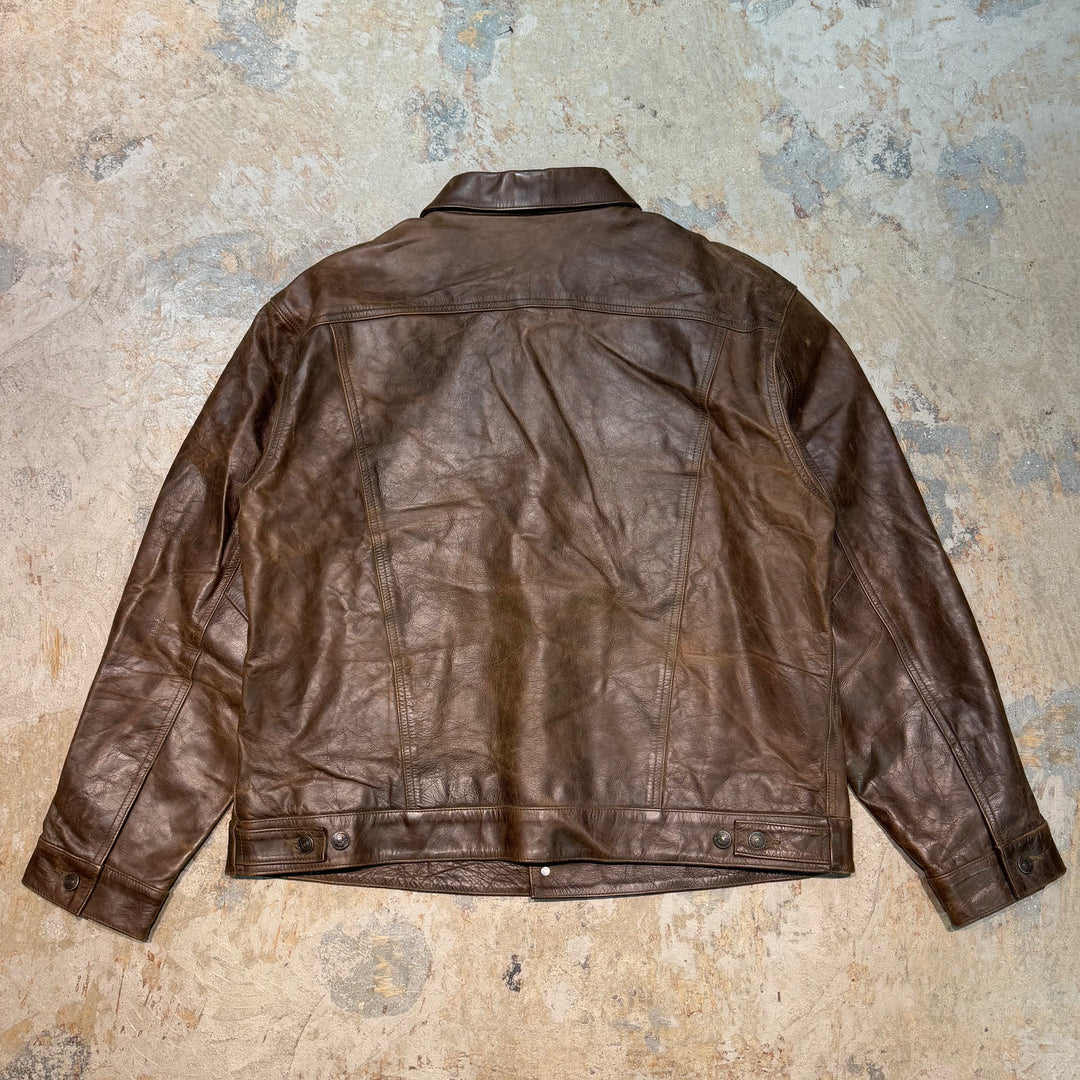 古着 90's〜 GAP/ ギャップ/ レザートラッカージャケット / 3rdタイプ/サイズXL