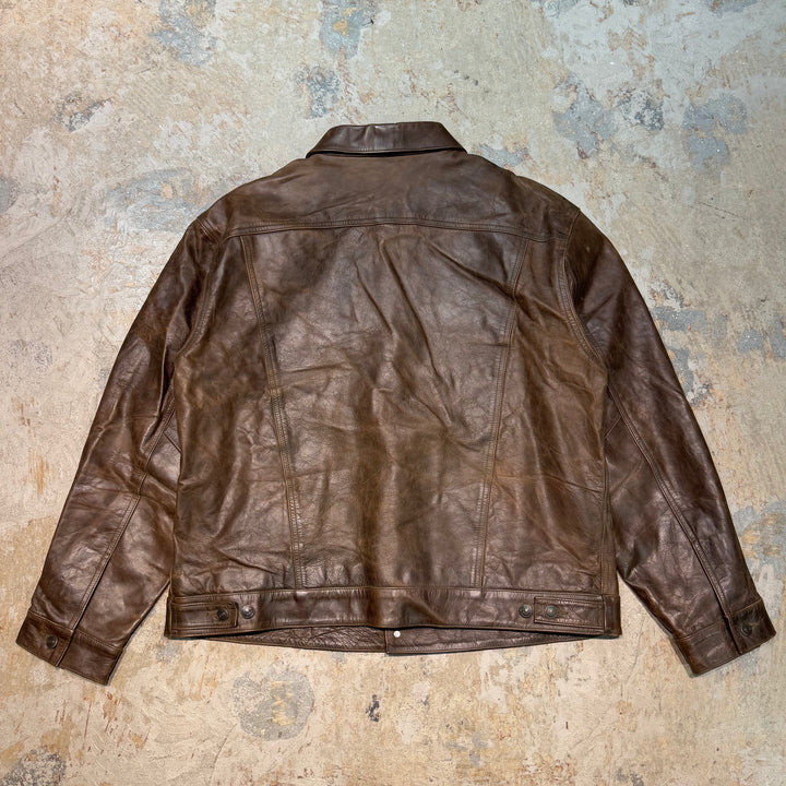 古着 90's〜 GAP/ ギャップ/ レザートラッカージャケット / 3rdタイプ/サイズXL