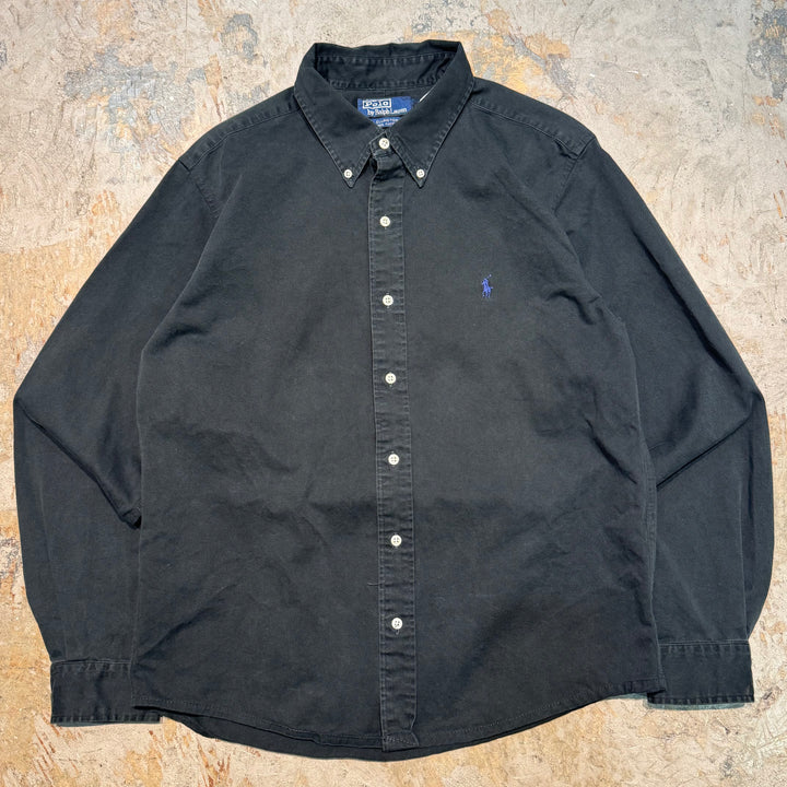 古着 POLO by Ralph Lauren/ ポロバイラルフ ローレン/ ボタンダウン長袖シャツ/ サイズL相当