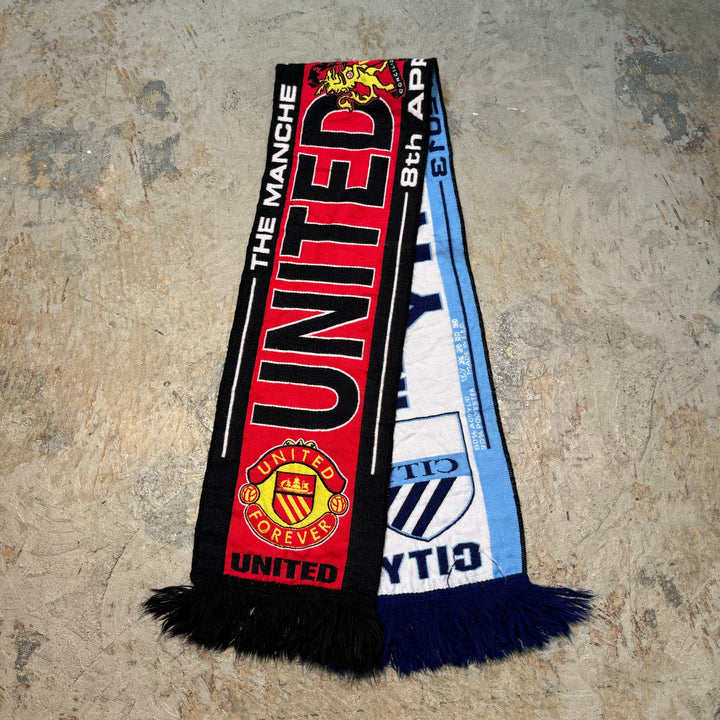 Used Soccer Scarf / MANCHESTER UNITED FC / MANCHESTER United / MANCHESTER CITY / Manchester City / Premier League