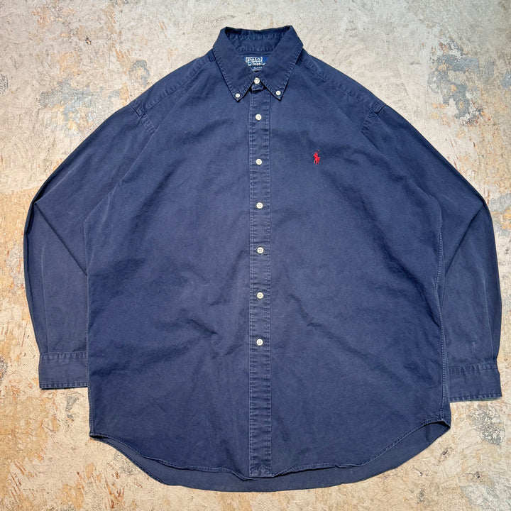 古着 POLO by Ralph Lauren/ ポロ バイ ラルフ ローレン/ ボタンダウン長袖シャツ/ サイズL